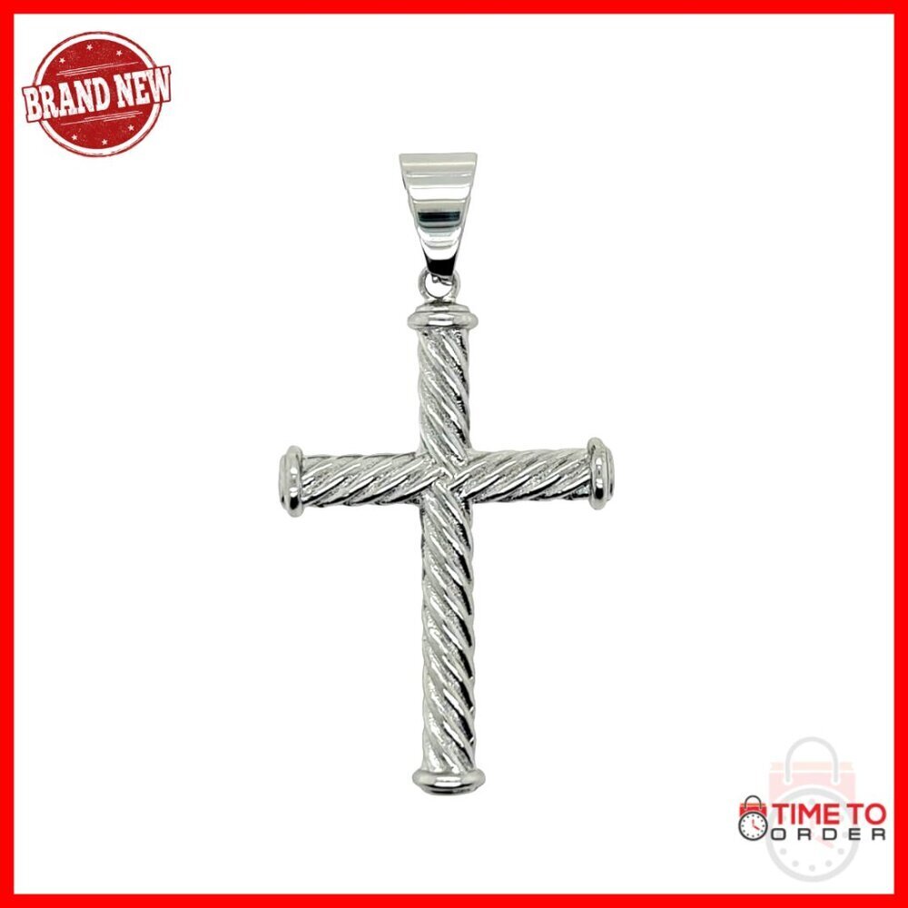 Gold-Plated Cross Pendant 29x40mm Minimalist Everyday Jewelry